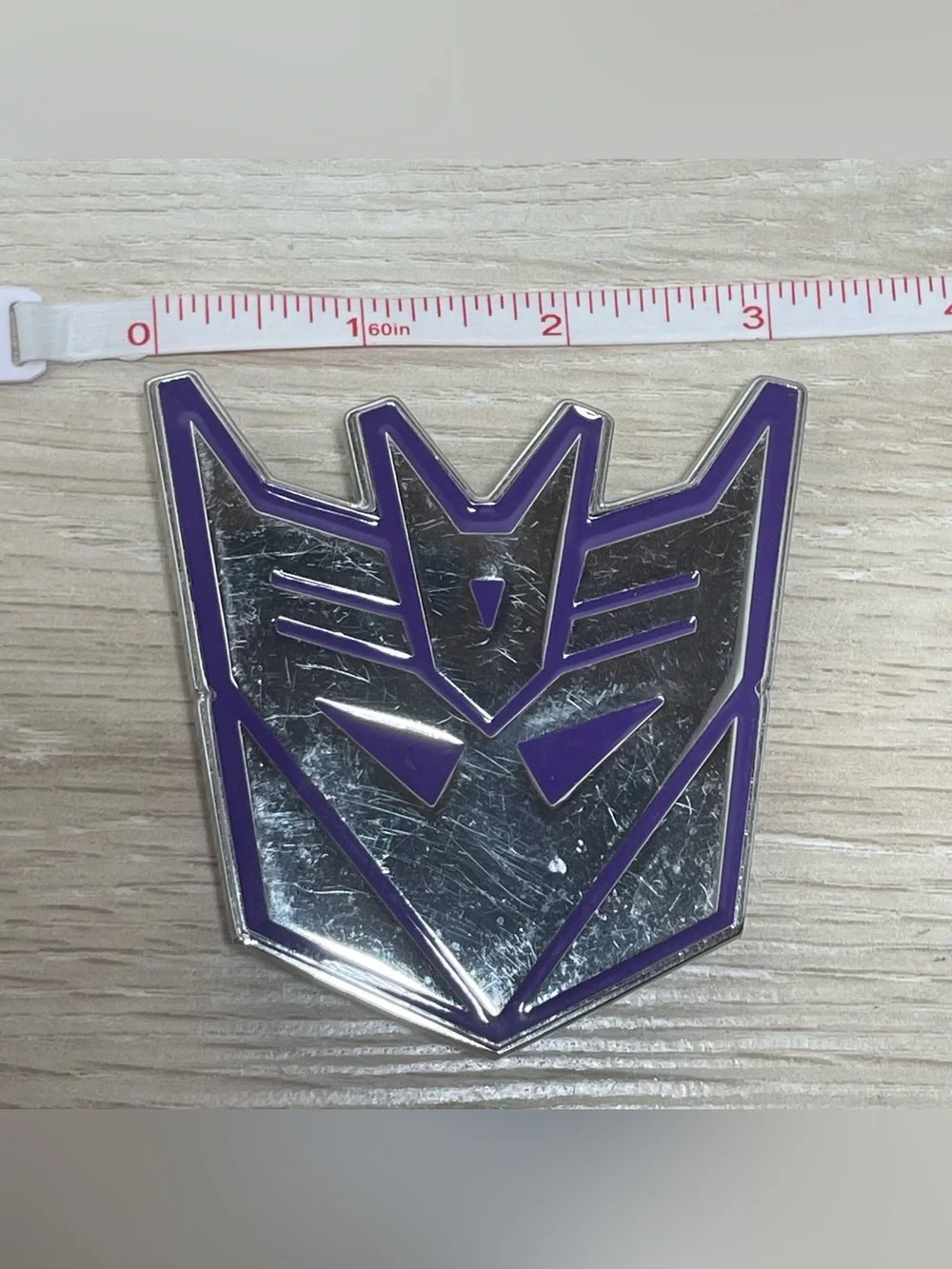Hasbro Transformers Decepticon Metal Belt Buckle 2011 Purple Collectible Retro